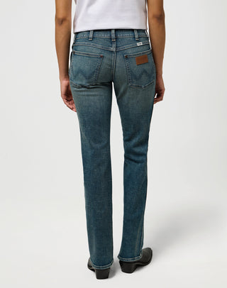 WRANGLER Bootcut - Emerald Blue Denim - 112371209