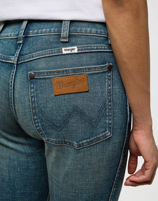 WRANGLER Bootcut - Emerald Blue Denim - 112371209