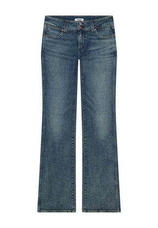 WRANGLER Bootcut - Emerald Blue Denim - 112371209
