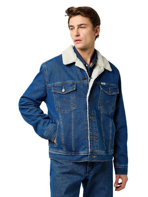 WRANGLER SHERPA CLASSIC Übergangsjacke - Ocean Indigo Sherpa - 112371440