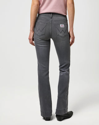 WRANGLER Flare Schlaghose - Frosted Slate Blue - 112373015