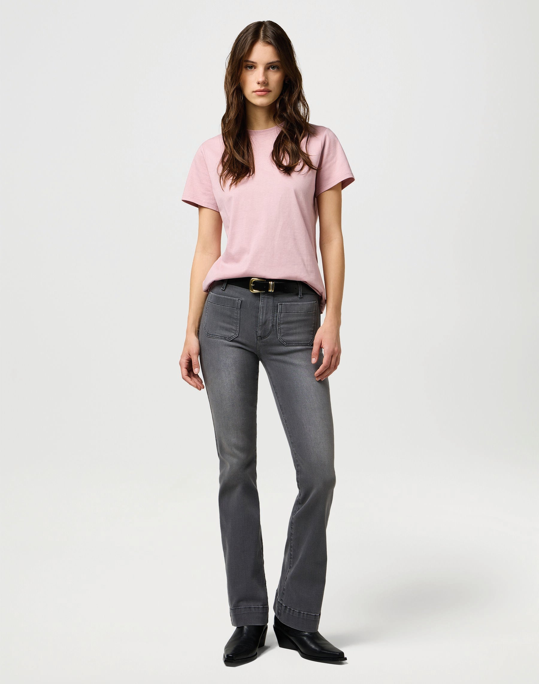 WRANGLER Flare Schlaghose - Frosted Slate Blue - 112373015 von Wrangler
