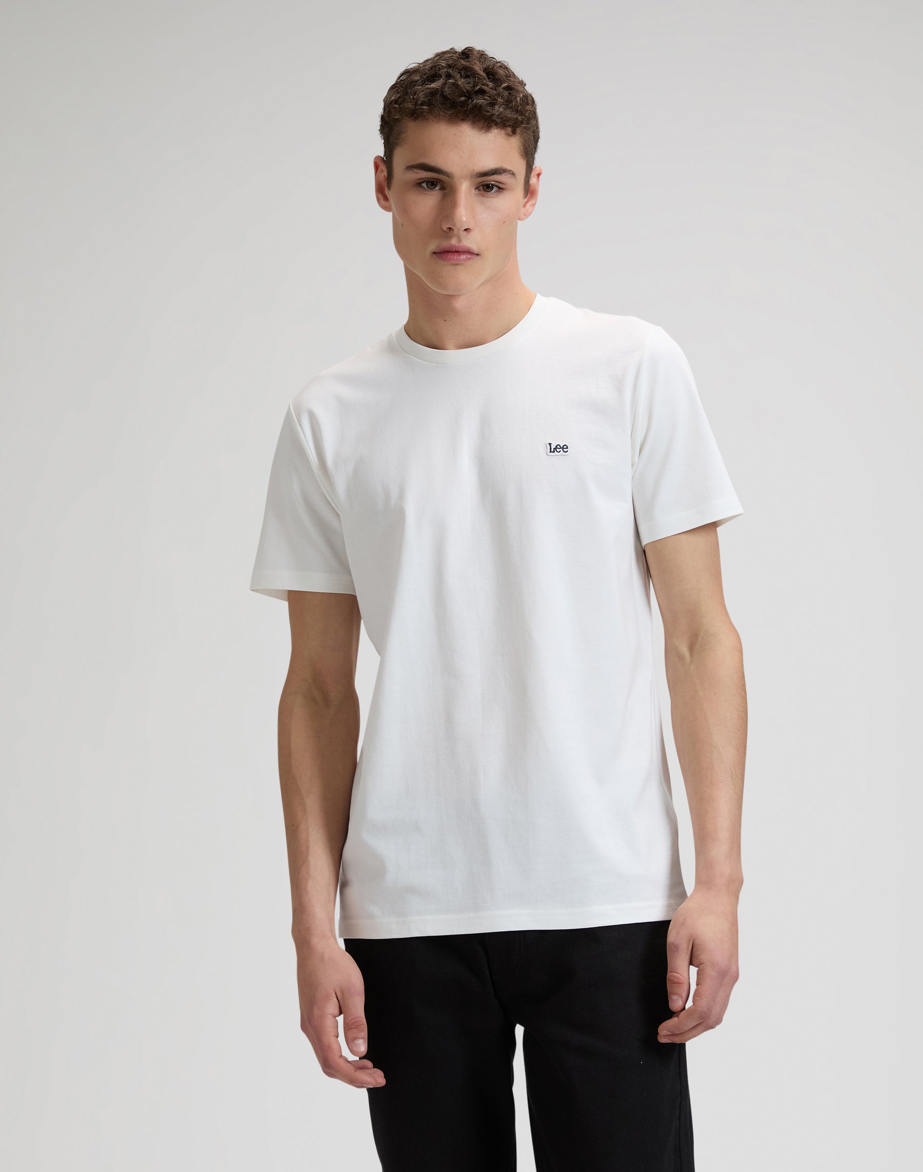 LEE Patch Logo Tee T-Shirt - Ivory Mist White - 112376605