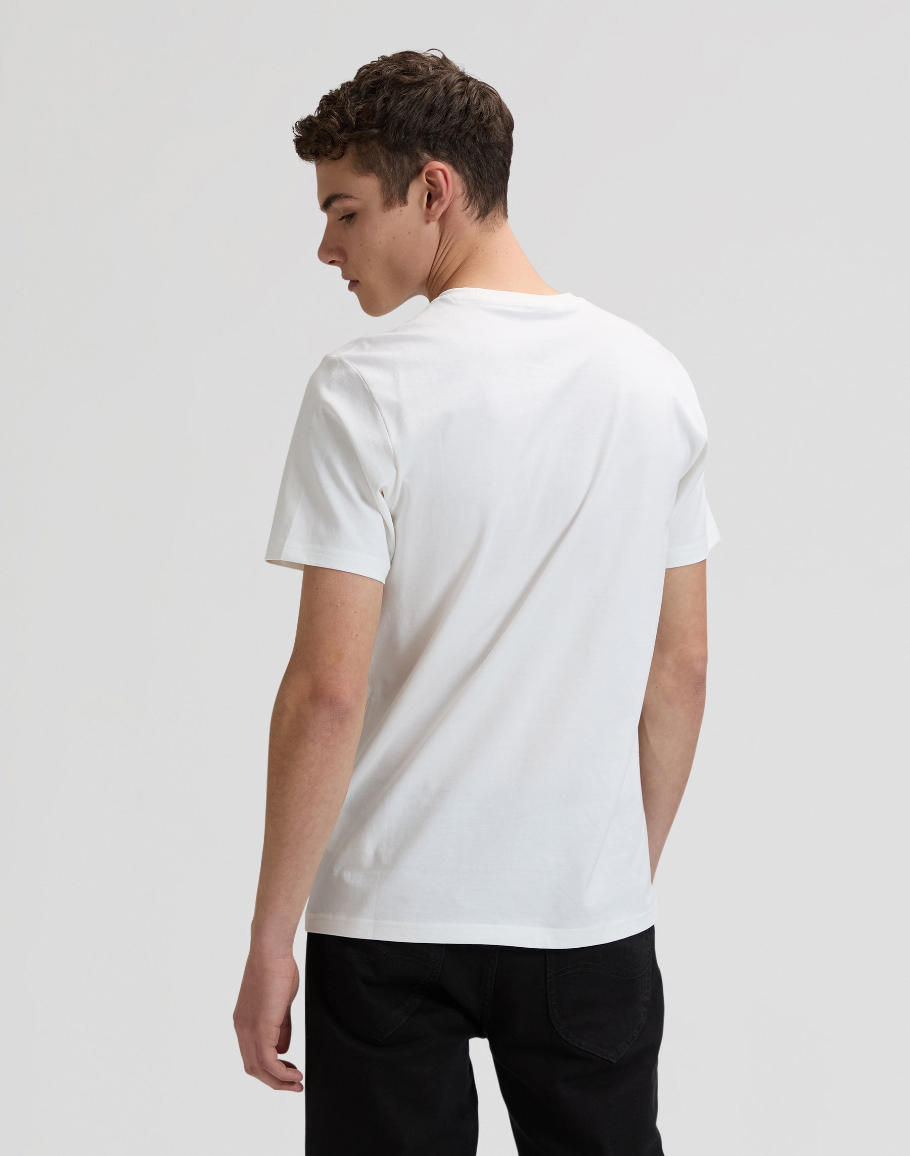 LEE Patch Logo Tee T-Shirt - Ivory Mist White - 112376605
