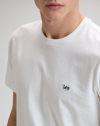 LEE Patch Logo Tee T-Shirt - Ivory Mist White - 112376605