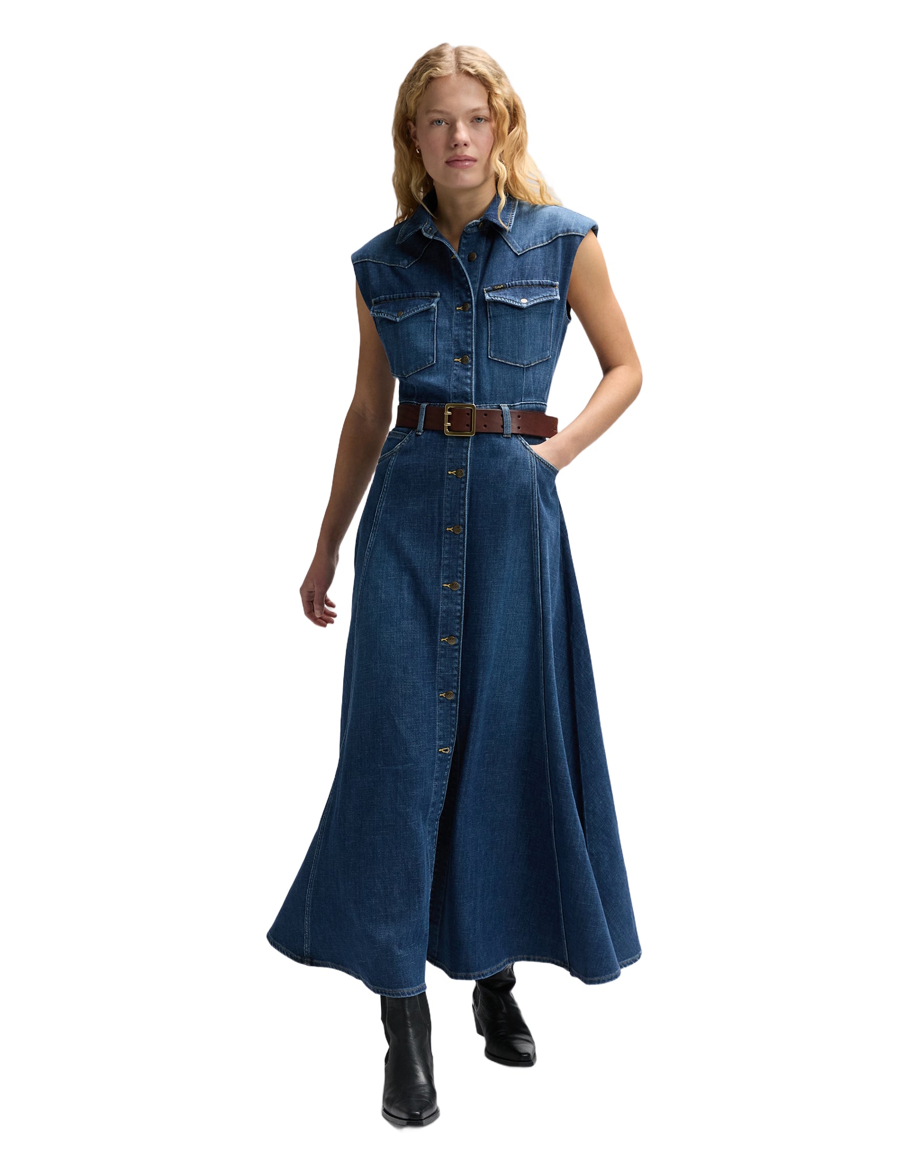LEE MAXI WESTERN DRESS dark magic 112376938
