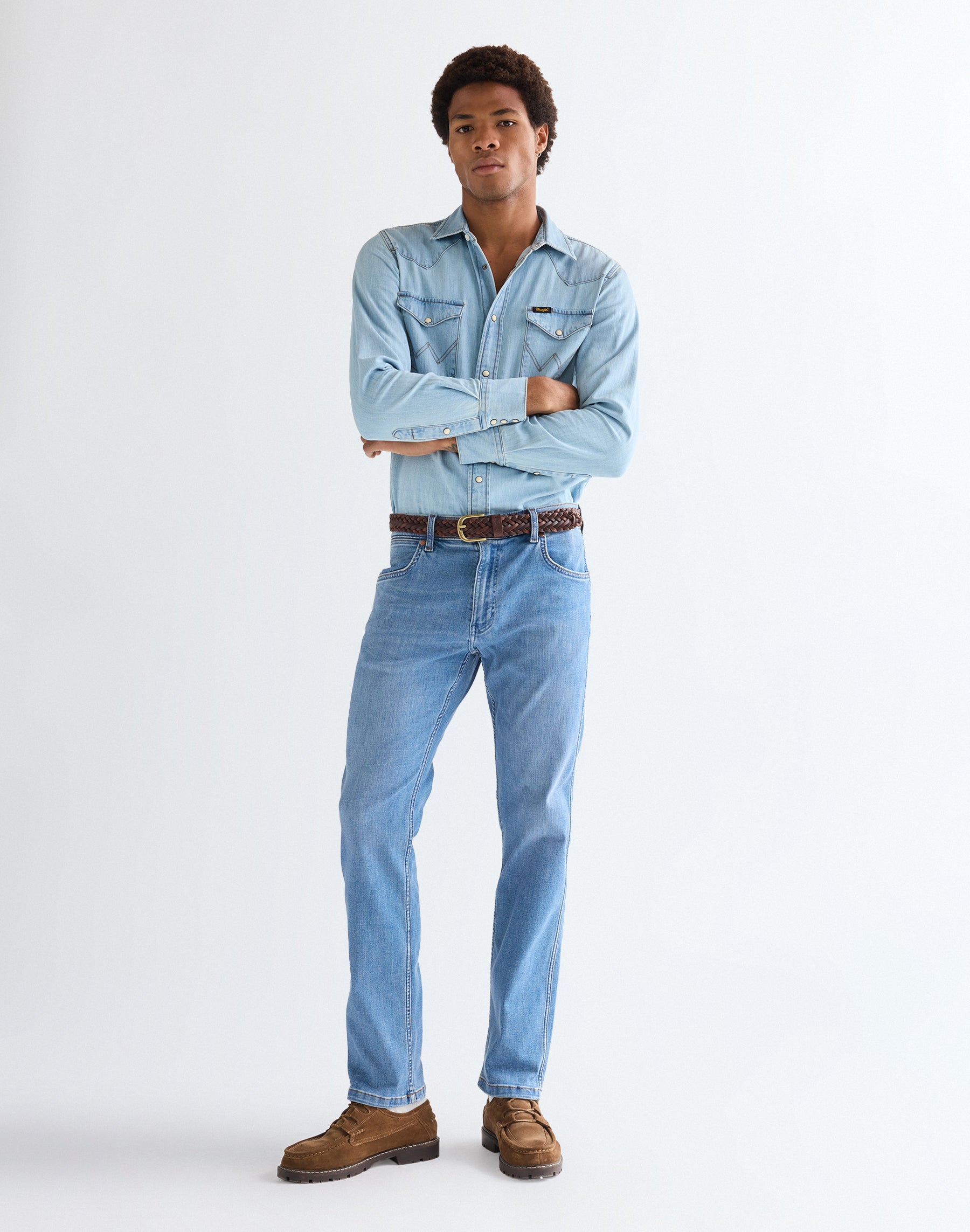 WRANGLER Greensboro Jeans - Light Denim Glacier - 112377761 von Wrangler