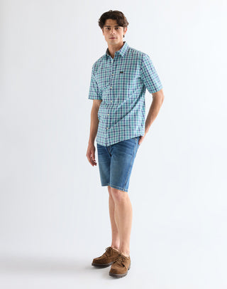 WRANGLER TEXAS SHORTS stormforge blue 112377789 - TOUGHLITE