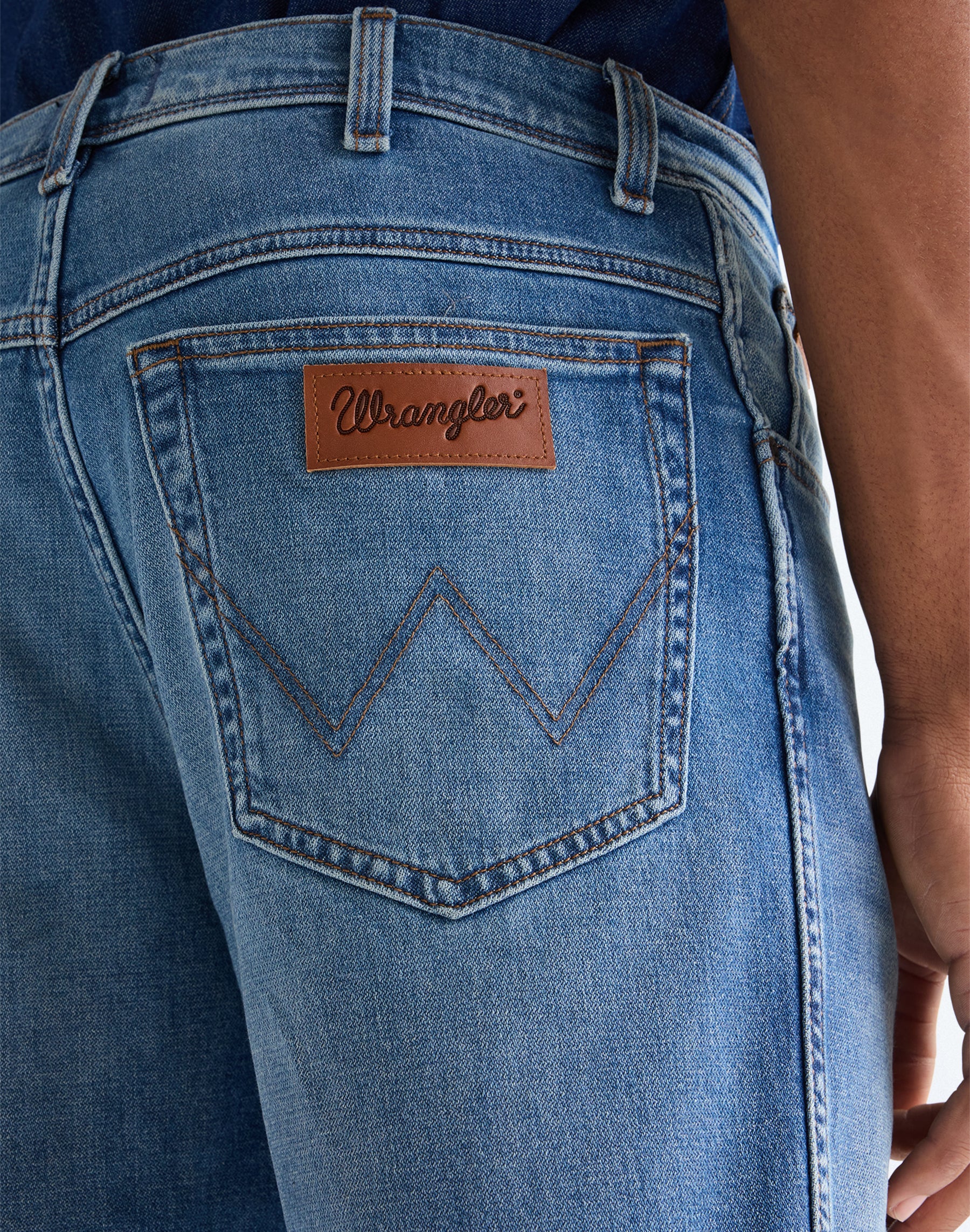 WRANGLER TEXAS SHORTS habor blue 112377790 - TOUGHLITE