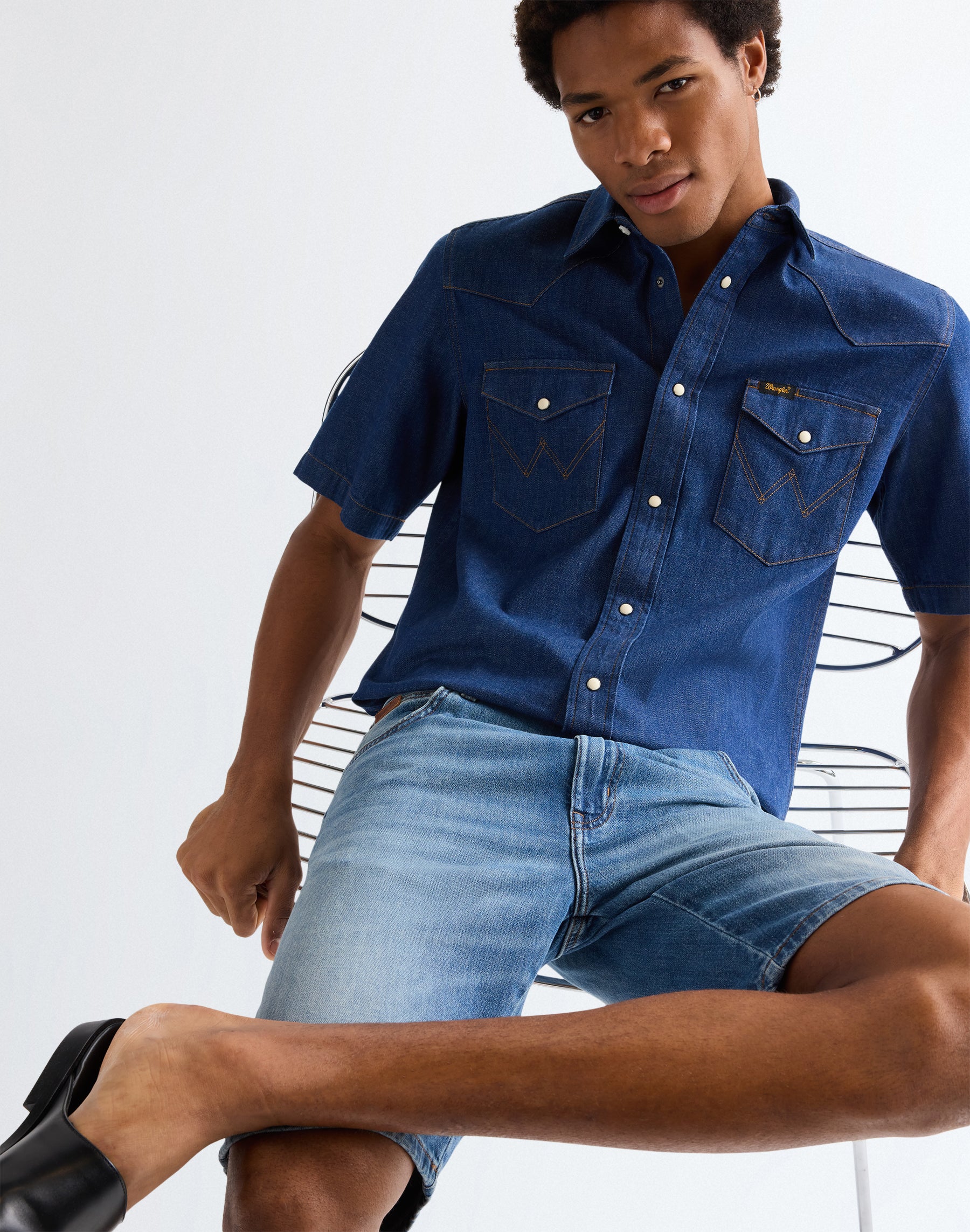WRANGLER TEXAS SHORTS habor blue 112377790 - TOUGHLITE von Wrangler