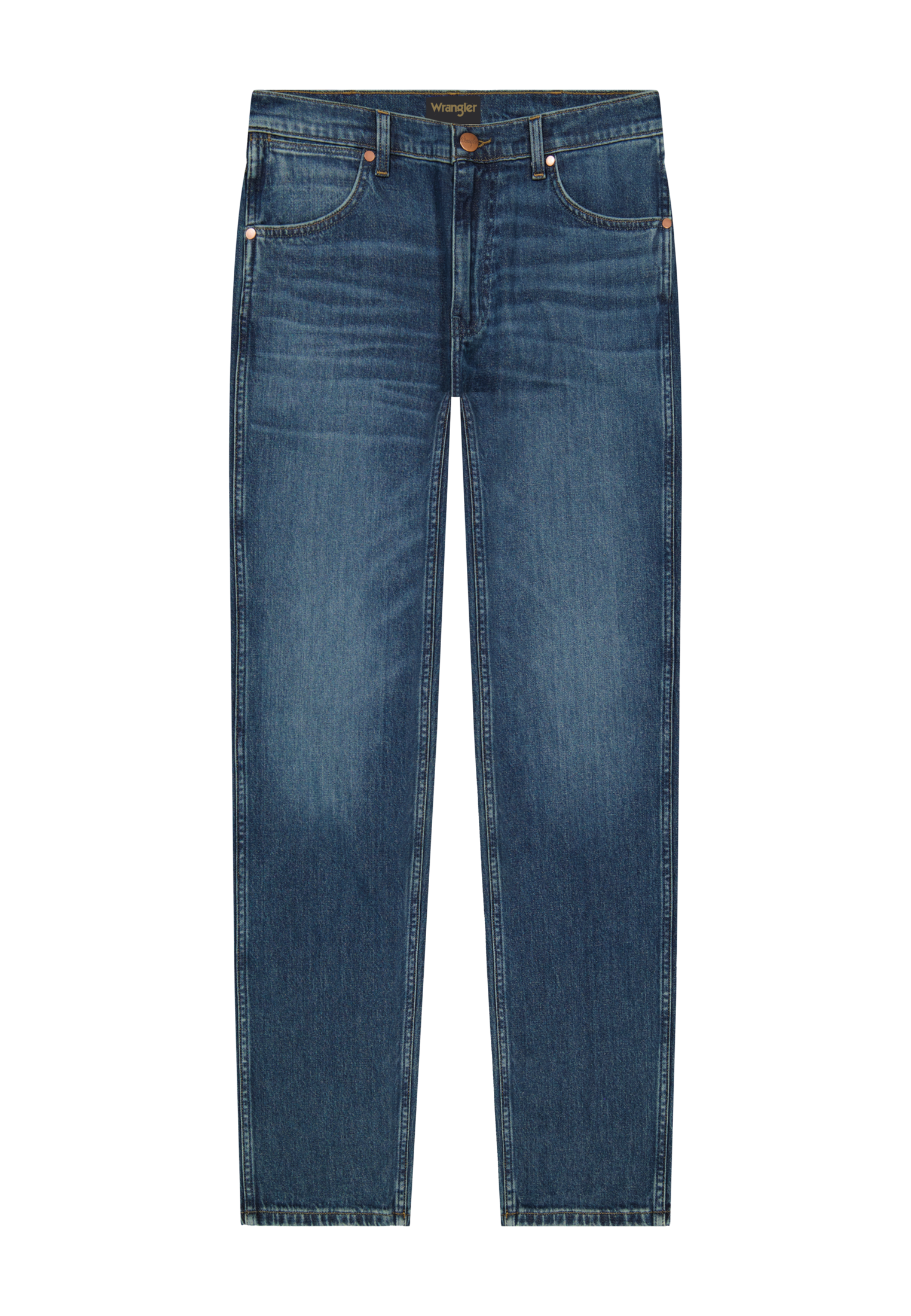 WRANGLER Greensboro Five Pocket - Ocean Wash Blue - 112377800 von Wrangler