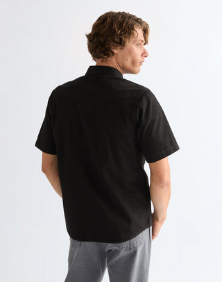 WRANGLER SS WESTERN SHIRT Kurzarm Jeanshemd rinse black 112377968