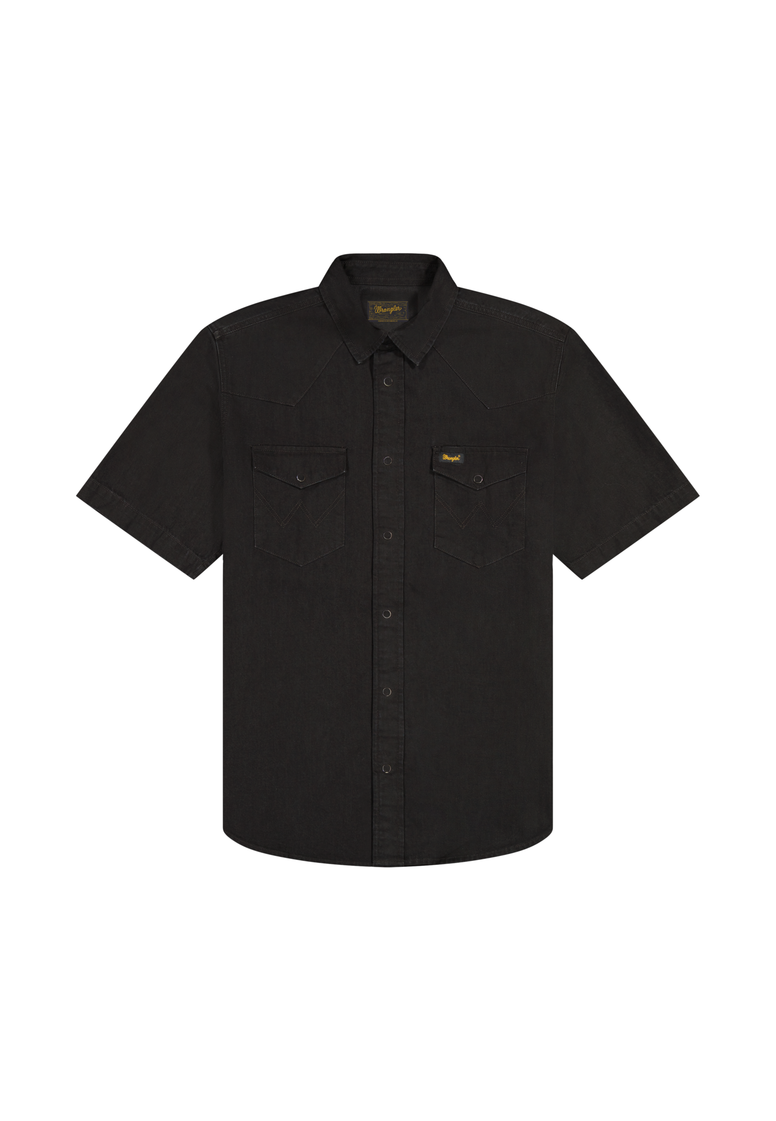 WRANGLER SS WESTERN SHIRT Kurzarm Jeanshemd rinse black 112377968 von Wrangler