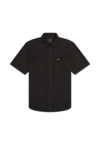 WRANGLER SS WESTERN SHIRT Kurzarm Jeanshemd rinse black 112377968