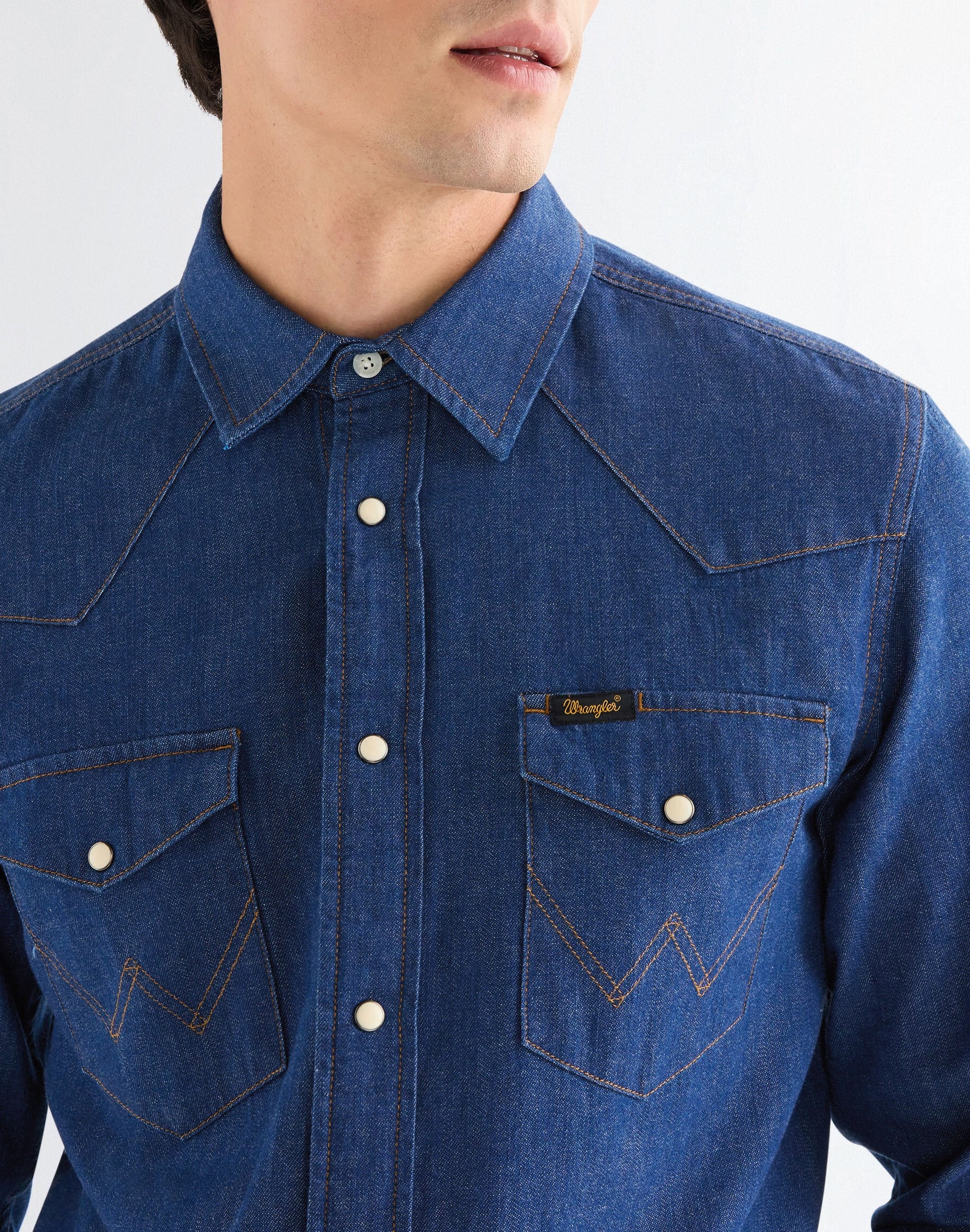 WRANGLER WESTERN SHIRT Langarm Jeanshemd - Twilight Canyon Blue - 112378124 von Wrangler