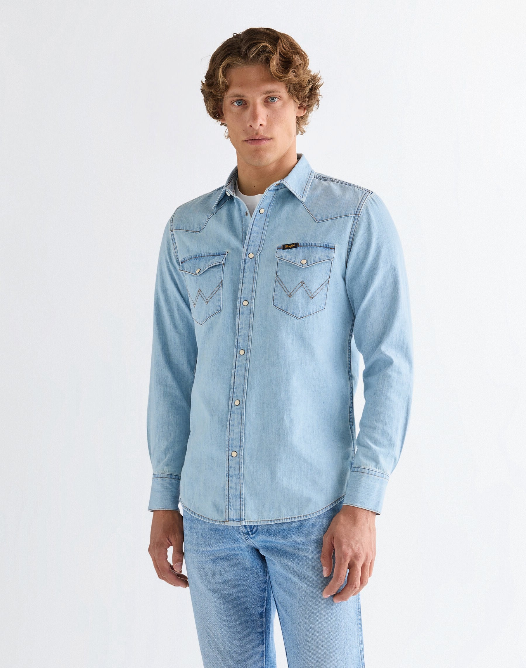 WRANGLER Western Shirt - Shorelight Denim - 112378126 von Wrangler