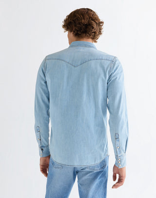 WRANGLER Western Shirt - Shorelight Denim - 112378126