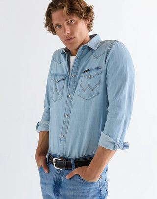 WRANGLER Western Shirt - Shorelight Denim - 112378126
