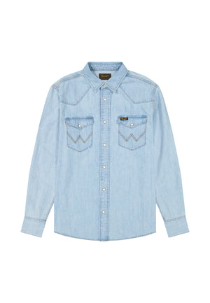 WRANGLER Western Shirt - Shorelight Denim - 112378126