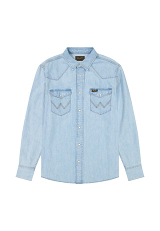 WRANGLER Western Shirt - Shorelight Denim - 112378126