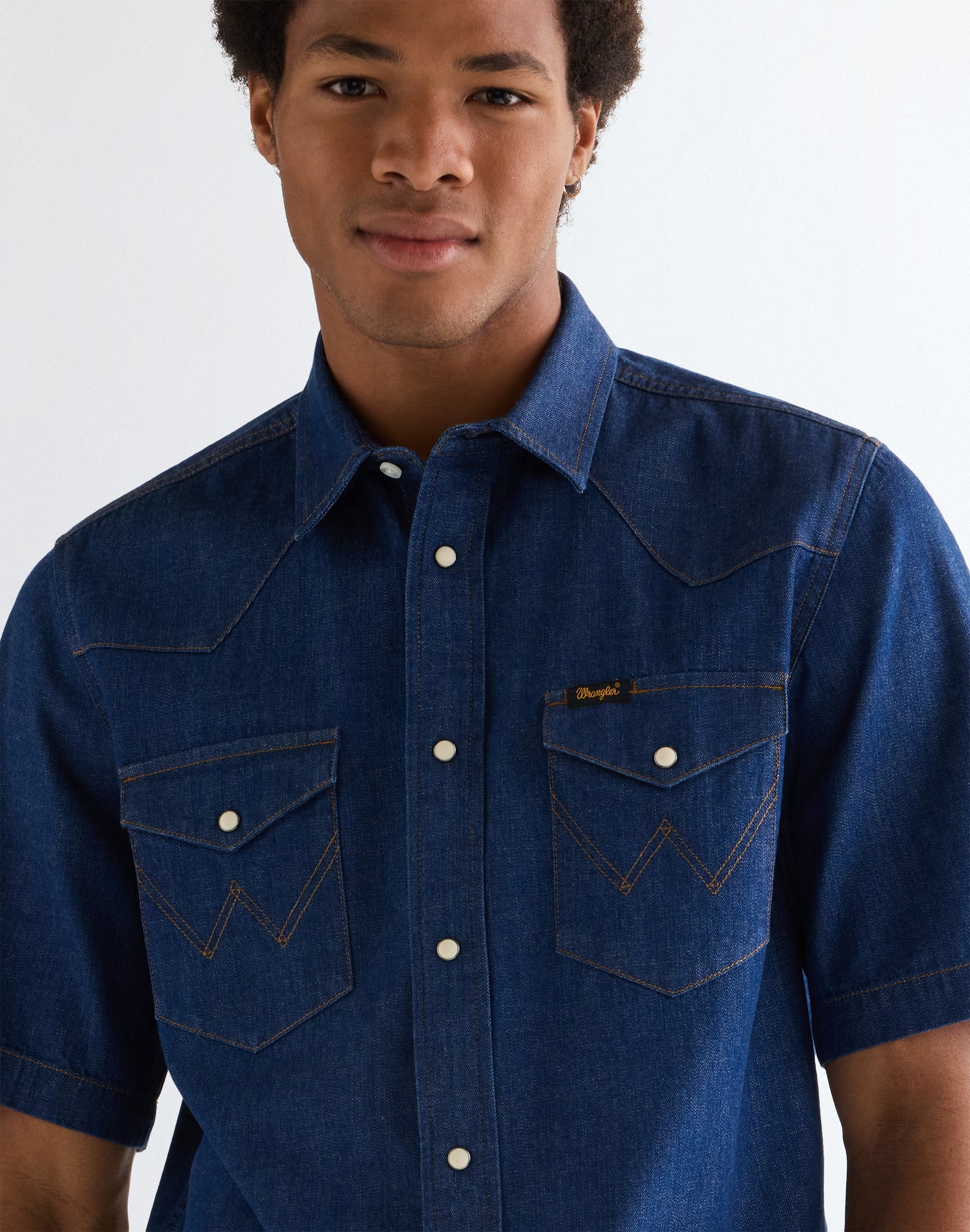 WRANGLER SS WESTERN SHIRT Kurzarm Jeanshemd caroline creek 112378127 von Wrangler