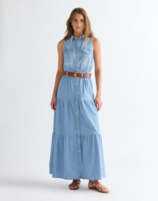 WRANGLER TIERED MAXI DRESS kaia 112378128
