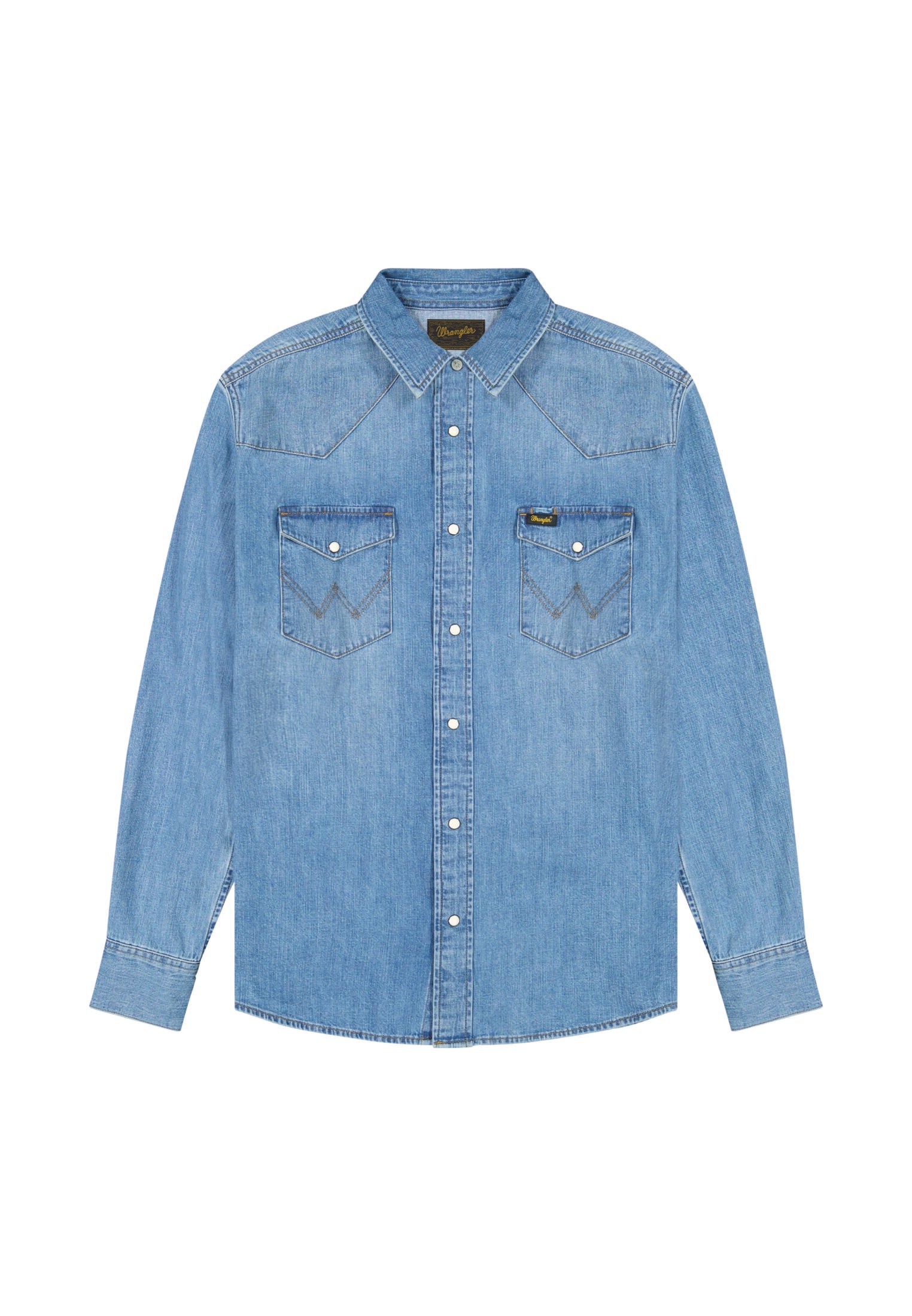 WRANGLER WESTERN SHIRT Langarm Jeanshemd - Blue Nomad Wash - 112378393