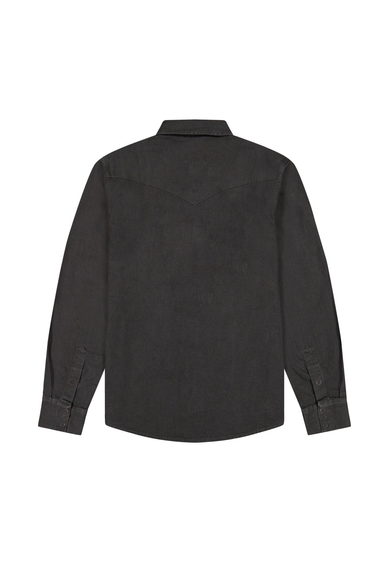 WRANGLER Western Shirt Langarm Jeanshemd - Midnight Charcoal - 112378427