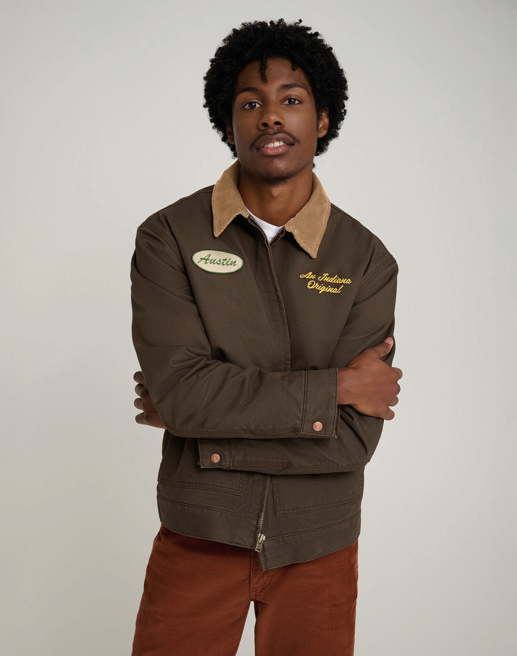 WRANGLER MURRAY JACKET - Mountain Olive Brown - 112378522 von Wrangler