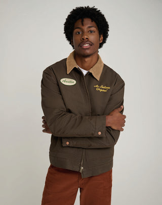 WRANGLER MURRAY JACKET - Mountain Olive Brown - 112378522