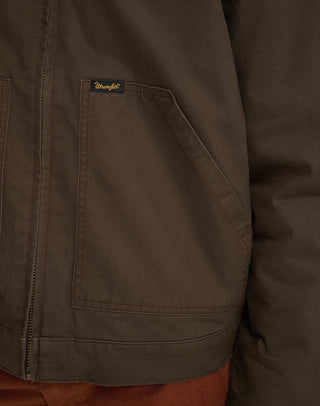 WRANGLER MURRAY JACKET - Mountain Olive Brown - 112378522