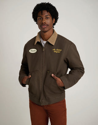 WRANGLER MURRAY JACKET - Mountain Olive Brown - 112378522