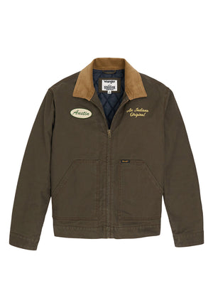 WRANGLER MURRAY JACKET - Mountain Olive Brown - 112378522