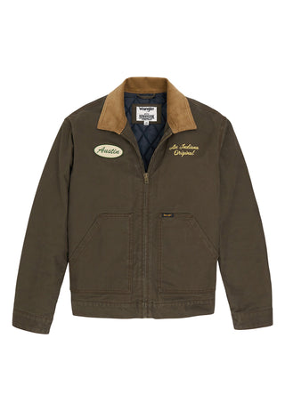 WRANGLER MURRAY JACKET - Mountain Olive Brown - 112378522