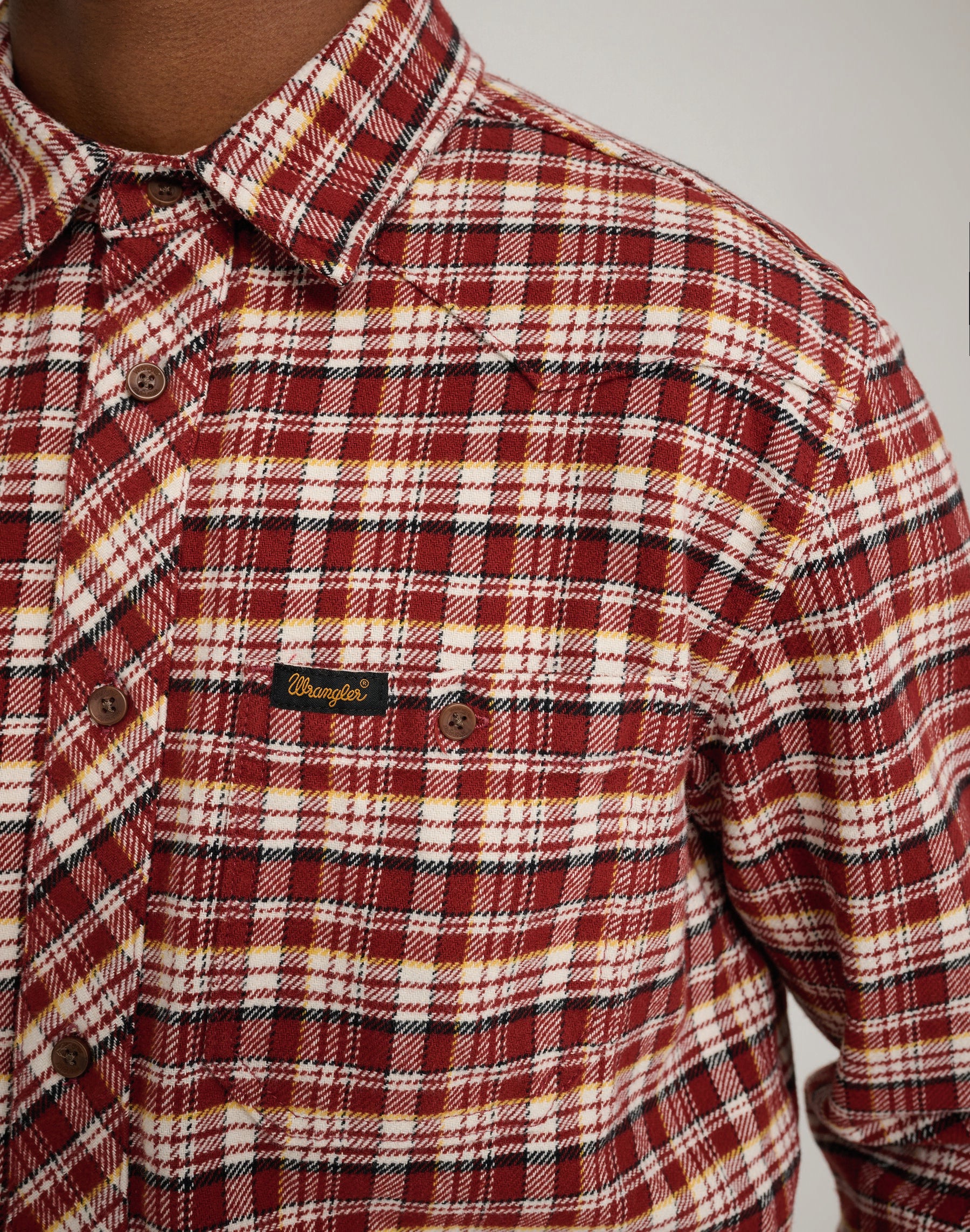 WRANGLER Will Shirt - Garnet Tartan - 112378523 von Wrangler