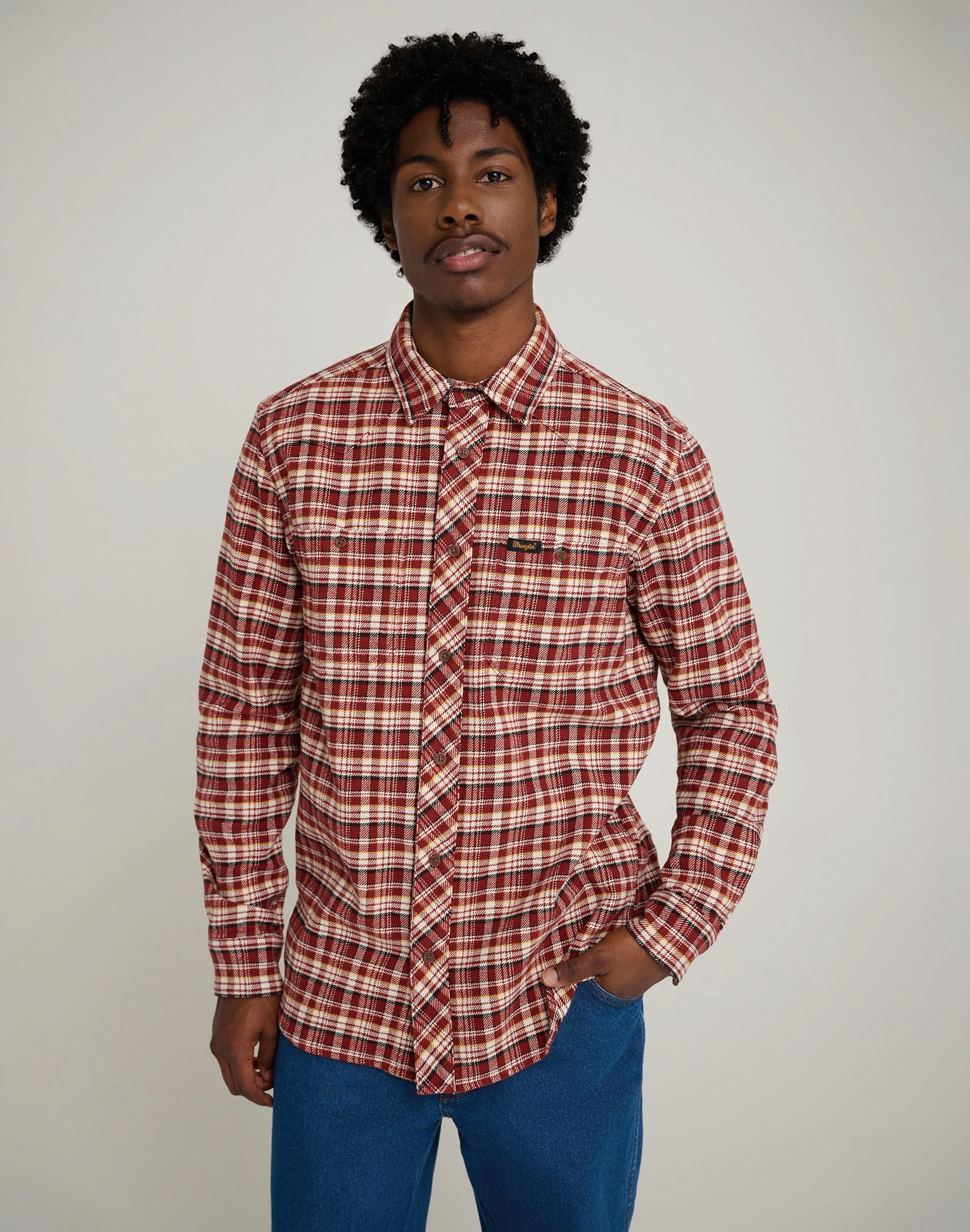 WRANGLER Will Shirt - Garnet Tartan - 112378523 von Wrangler