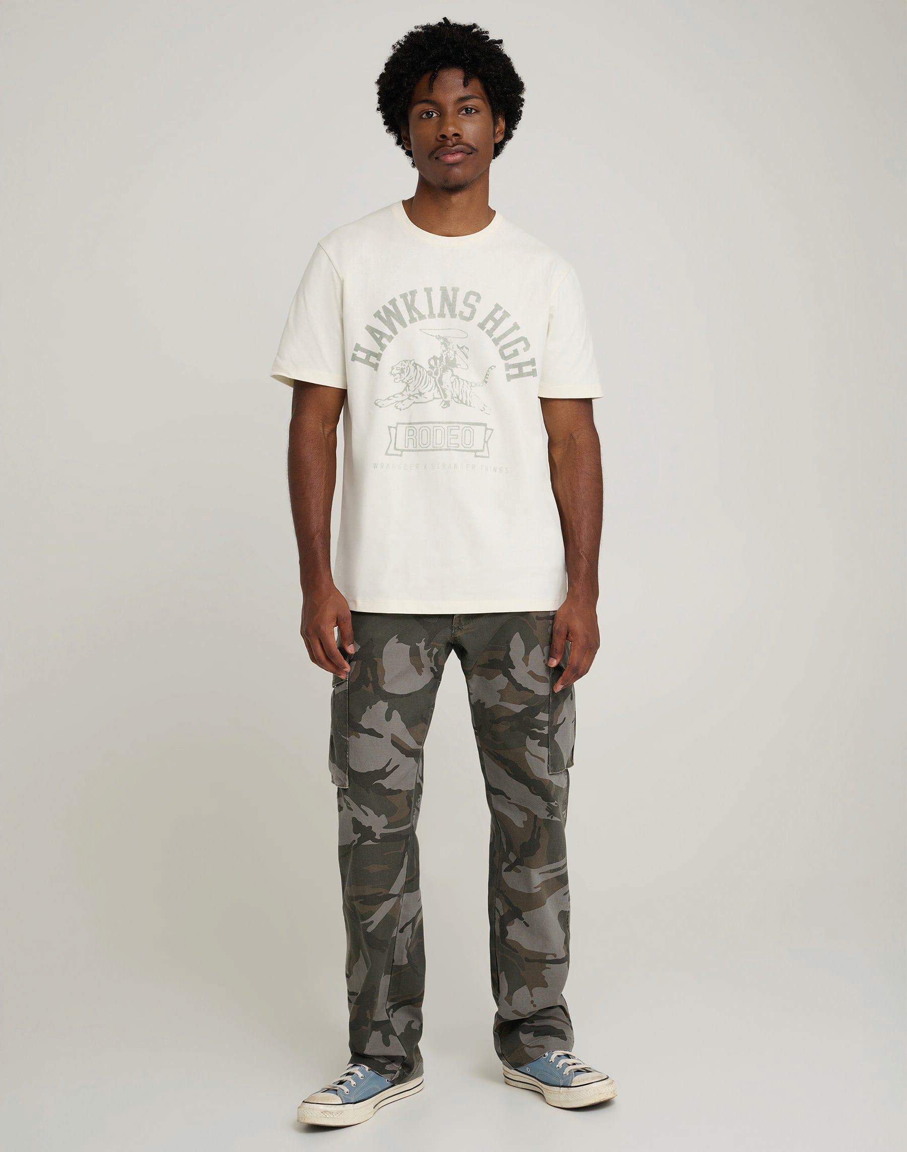 WRANGLER hawkins high tee T-Shirt - Seafoam Meadow - 112378555 von Wrangler