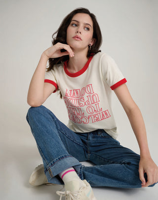 WRANGLER the upside down tee T-Shirt - Marshmallow Haze - 112378558