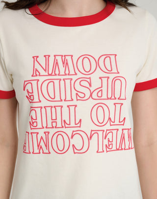 WRANGLER the upside down tee T-Shirt - Marshmallow Haze - 112378558