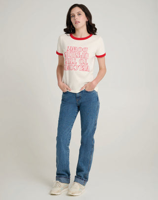 WRANGLER the upside down tee T-Shirt - Marshmallow Haze - 112378558