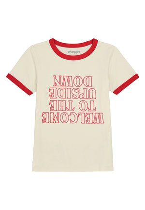 WRANGLER the upside down tee T-Shirt - Marshmallow Haze - 112378558