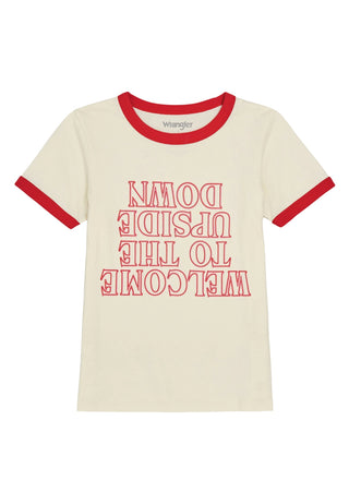 WRANGLER the upside down tee T-Shirt - Marshmallow Haze - 112378558