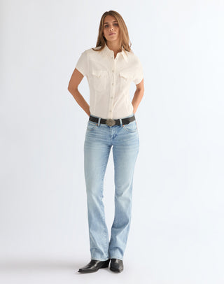 WRANGLER Bootcut Bold Bootcut - Seaside Mist Blue - 112378717