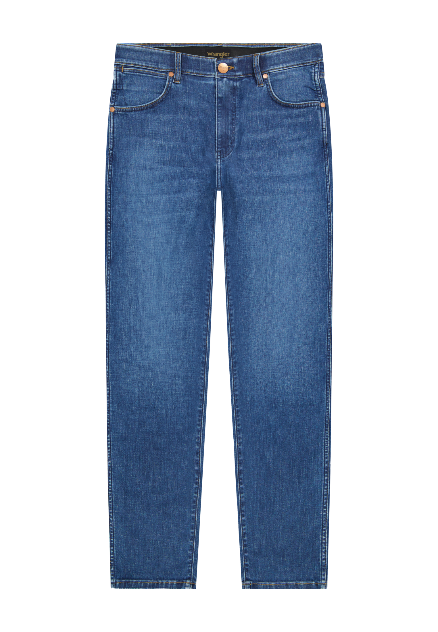 WRANGLER Larston Five Pocket - Harbor Mist Blue - 112378853 von Wrangler