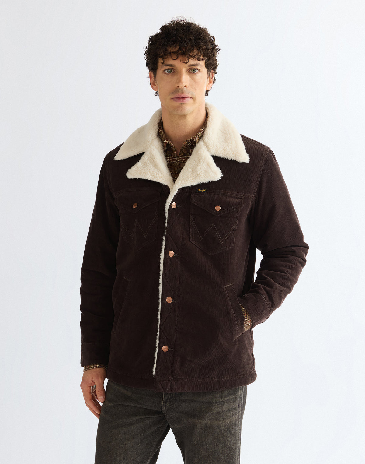WRANGLER SHERPA WRANGE Winterjacke chocolate torte 112387067 von Wrangler