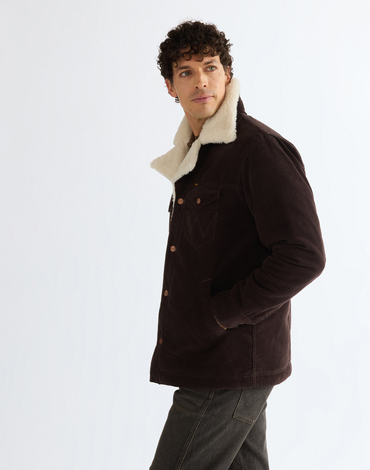 WRANGLER SHERPA WRANGE Winterjacke chocolate torte 112387067 von Wrangler