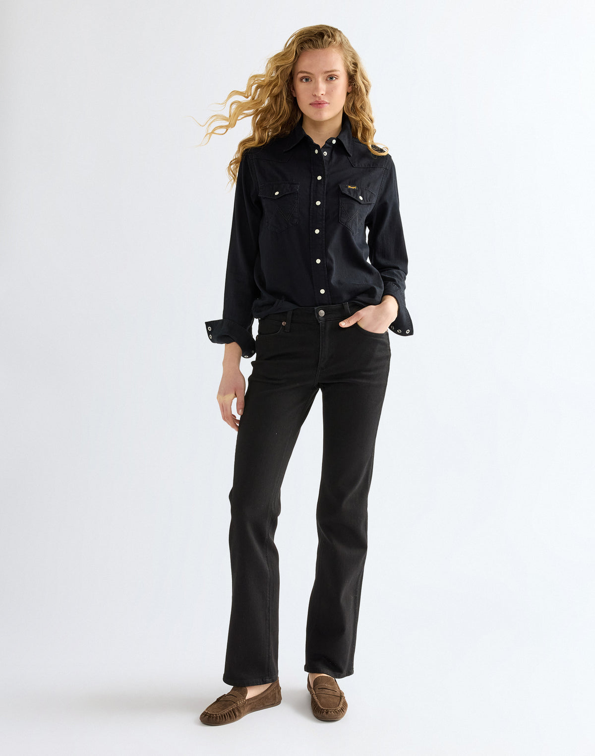 WRANGLER STRAIGHT retro black 112388298 von Wrangler