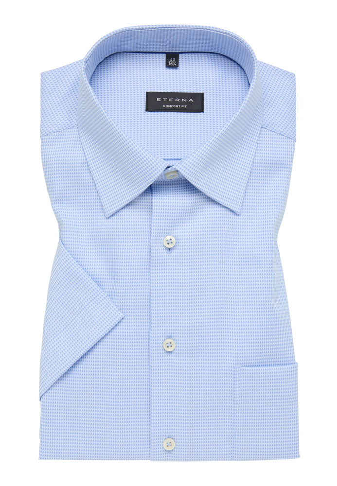 ETERNA COMFORT FIT Kurzarm Hemd - Sky Cloud Blue - 8038-11-K18E von Eterna