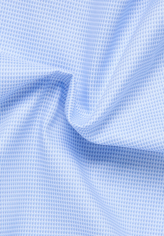 ETERNA MODERN FIT Kurzarm Hemd - Sky Gingham Blue - 8038-11-C19P von Eterna