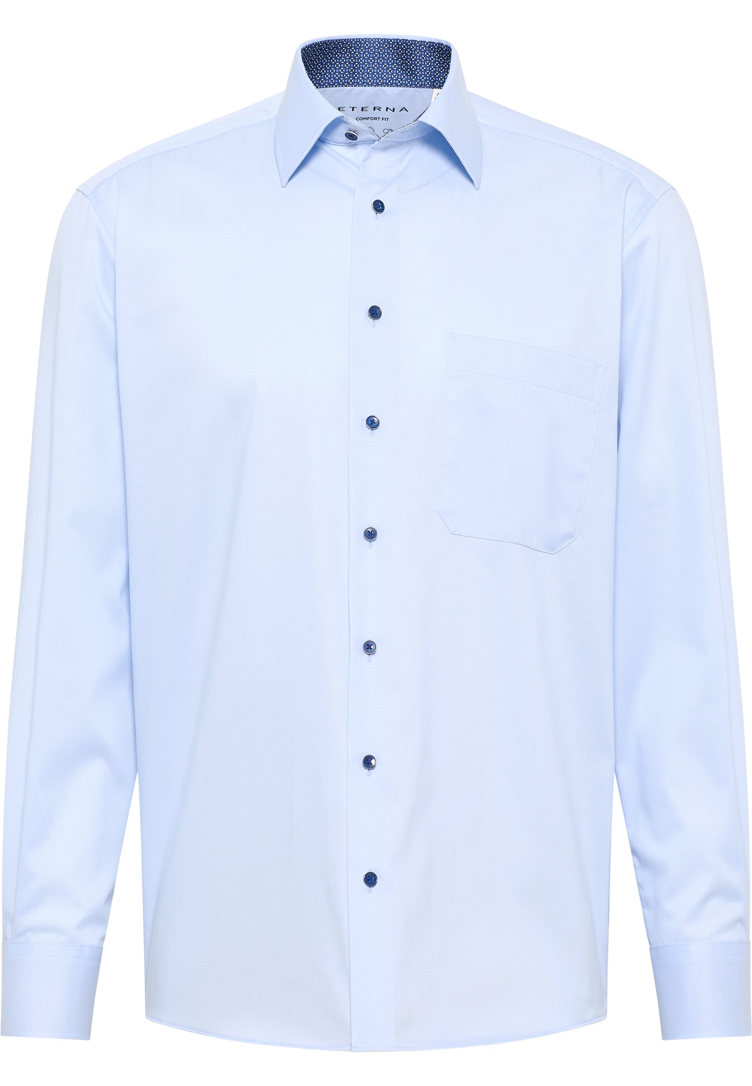 ETERNA COMFORT FIT Performance Shit Langarm Hemd - Seabreeze Chambray - 4060-10-E14E